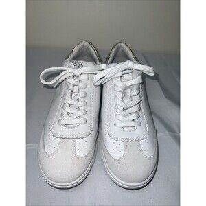 Sofft Womens Regina White Fashion Sneaker w/gold Trim Size 10 (7774345)